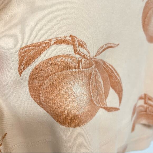 Kate Quinn Orange Peach Print 3/4 Sleeve Blouse Womens XS Boho Casual Shirt Top - Picture 3 of 7